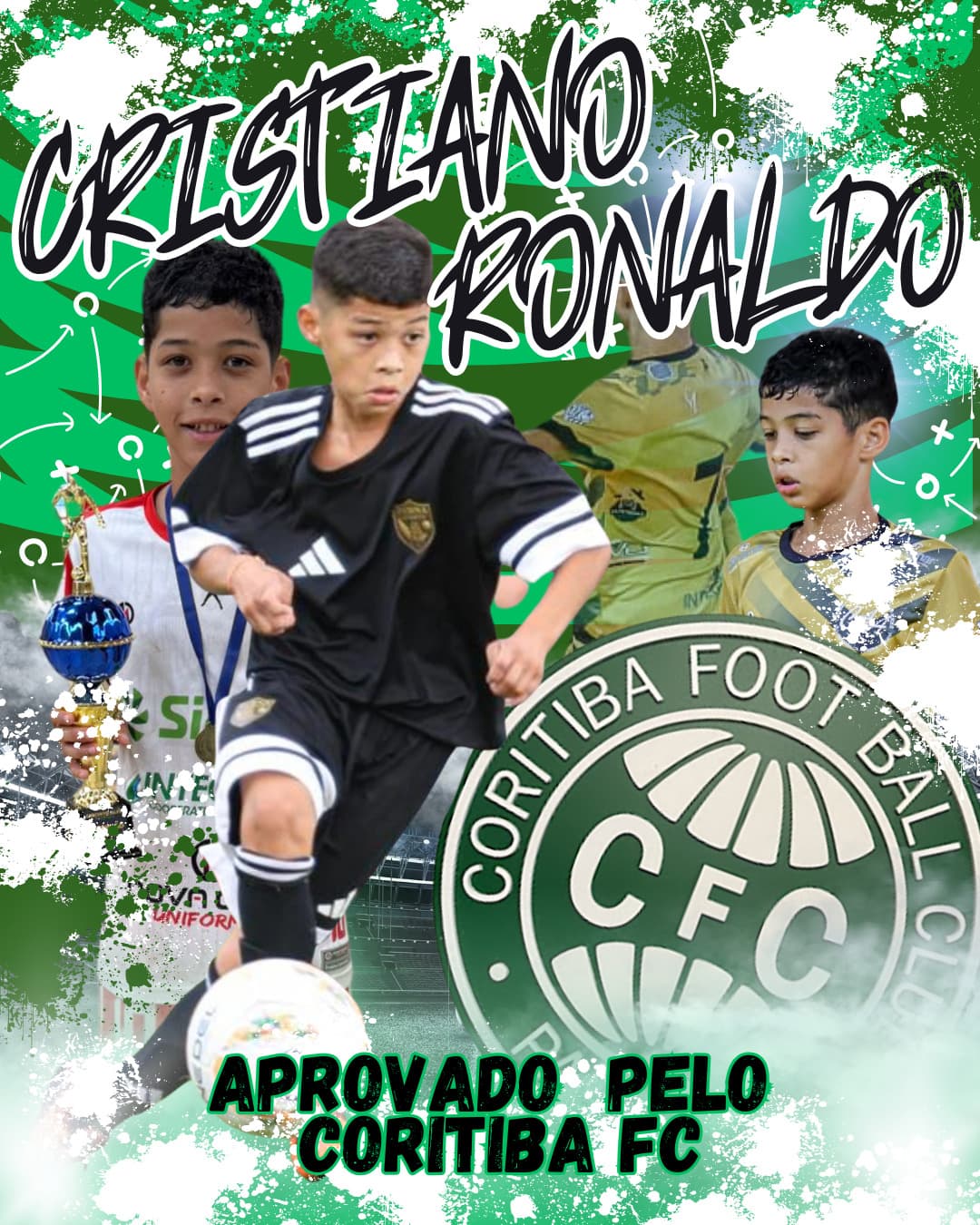 Cristiano Ronaldo, de 11 anos, é contratado pelo Coritiba FC e encanta com talento